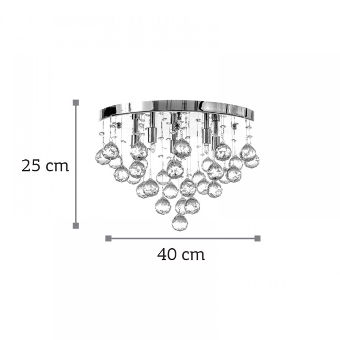 INLIGHT 5FOTO FOTISTIKO OROFIS METALLIKO/KRuSTALLINO XROMIO G9 F40x25cm  5292B